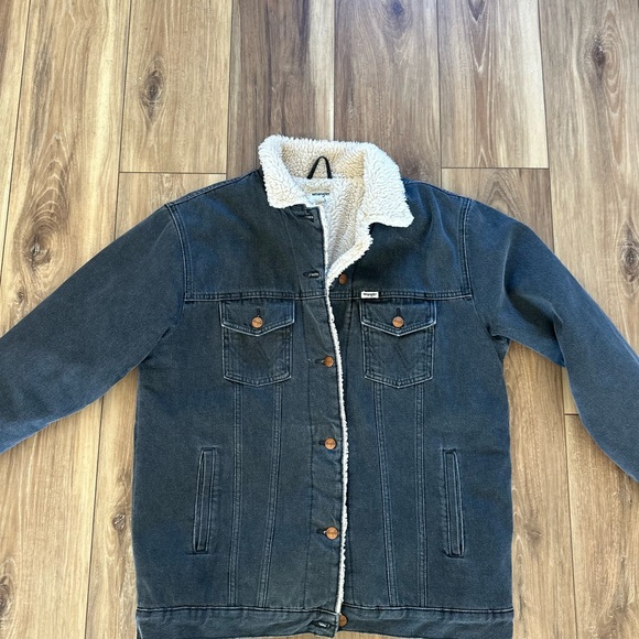 Wrangler womens indigood denim dye sherpa jacket size small - Picture 6 of 9